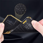 For Samsung Galaxy A05s 4G Case Crocodile Texture Electroplated Leather+TPU Phone Protection Cover