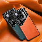 Xiaomi 14 Mobilskal Fallskyddande PU+TPU+PC Magnetiskt Bilfäste Baksida