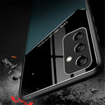 For Samsung Galaxy A35 5G Cell Phone Case Magnetic Car Mount PU+TPU+PC Drop-proof Cover