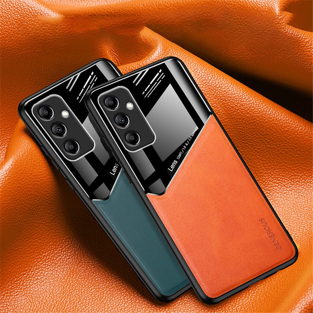 For Samsung Galaxy A15 4G / 5G Case Magnetic Car Mount PU+TPU+PC Mobile Phone Cover