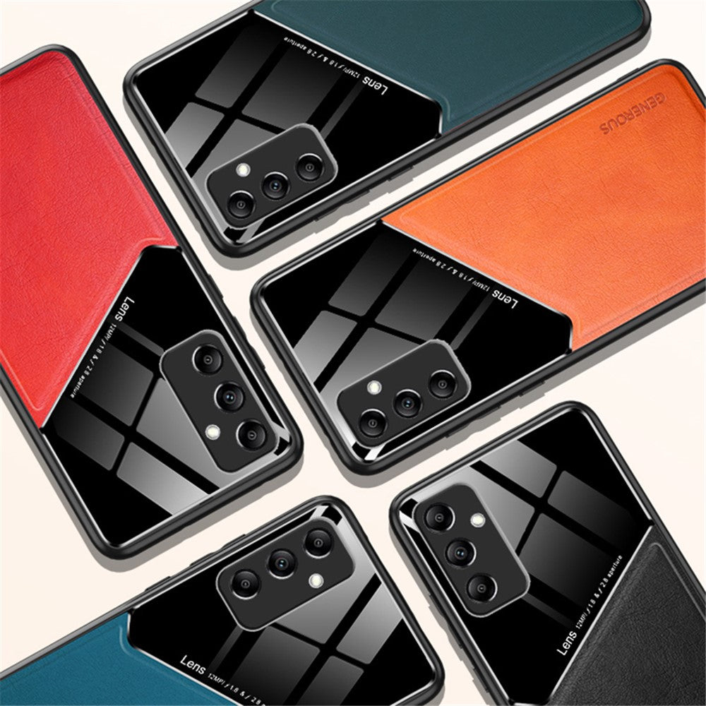 For Samsung Galaxy A15 4G / 5G Case Magnetic Car Mount PU+TPU+PC Mobile Phone Cover