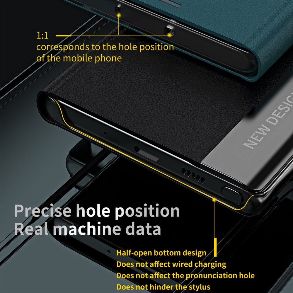 Til Samsung Galaxy A13 4G Cover Stativ PC-skal PU-læder Stødsikkert Telefoncover