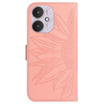 HT04 För Xiaomi Redmi 13C 4G / 5G / 13R 5G / Poco M6 5G / Poco C65 4G Skal med Handledsrem Solros Plånboksfodral