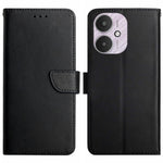 HT02 För Xiaomi Redmi 13C 4G / 5G / 13R 5G / Poco M6 5G / Poco C65 4G Plånboksfodral i äkta nötskinn