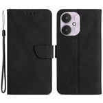 HT05 For Xiaomi Redmi 13C 4G / 5G / 13R 5G / Poco M6 5G / Poco C65 4G Leather Case Wallet Cover Imprinted Line