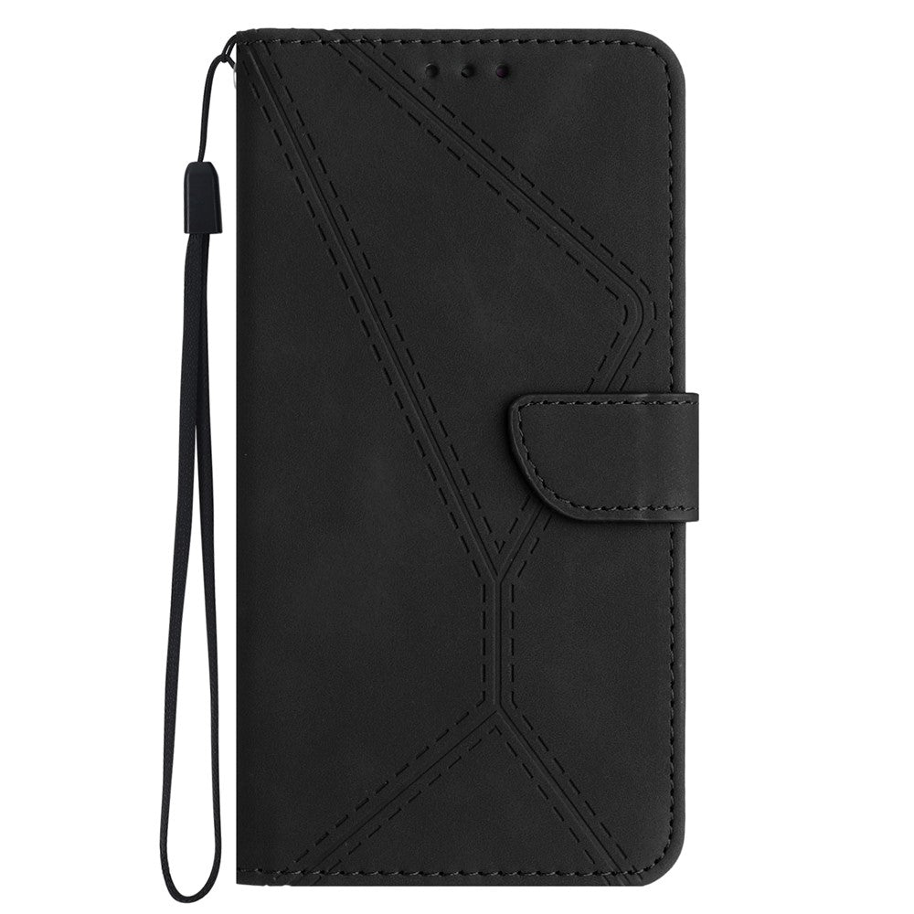 HT05 For Xiaomi Redmi 13C 4G / 5G / 13R 5G / Poco M6 5G / Poco C65 4G Leather Case Wallet Cover Imprinted Line