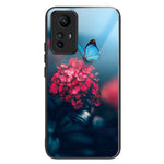 Xiaomi Redmi Note 12S 4G Härdat Glas Bakskal Reptåligt mobilfodral Mönster Tryckt