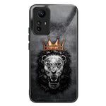 Xiaomi Redmi Note 12S 4G Härdat Glas Bakskal Reptåligt mobilfodral Mönster Tryckt