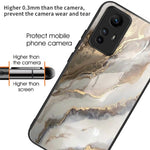 Xiaomi Redmi Note 12S 4G Härdat Glas Bakskal Reptåligt mobilfodral Mönster Tryckt