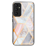 For Samsung Galaxy A35 5G Case Pattern Print Design Tempered Glass+TPU Phone Cover
