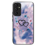 For Samsung Galaxy A35 5G Case Pattern Print Design Tempered Glass+TPU Phone Cover