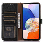 For Xiaomi Redmi Note 13R Pro 5G Genuine Cow Leather Phone Case with Card Slots