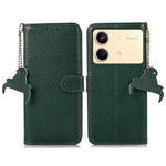 For Xiaomi Redmi Note 13R Pro 5G Genuine Cow Leather Phone Case with Card Slots