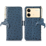 For Xiaomi Redmi Note 13R Pro 5G Wallet Case RFID Blocking Genuine Cow Leather Cover