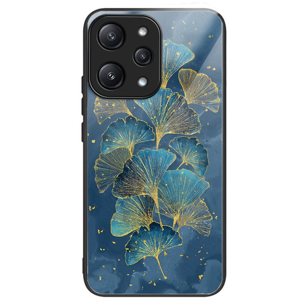 For Xiaomi Redmi 12 5G (Global) / Poco M6 Pro 5G Phone Case TPU Frame Tempered Glass Back Cover