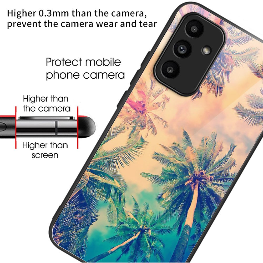 Til Samsung Galaxy A15 4G / 5G Hærdet Glas Cover Faldsikker Beskyttelse Mønsterprint