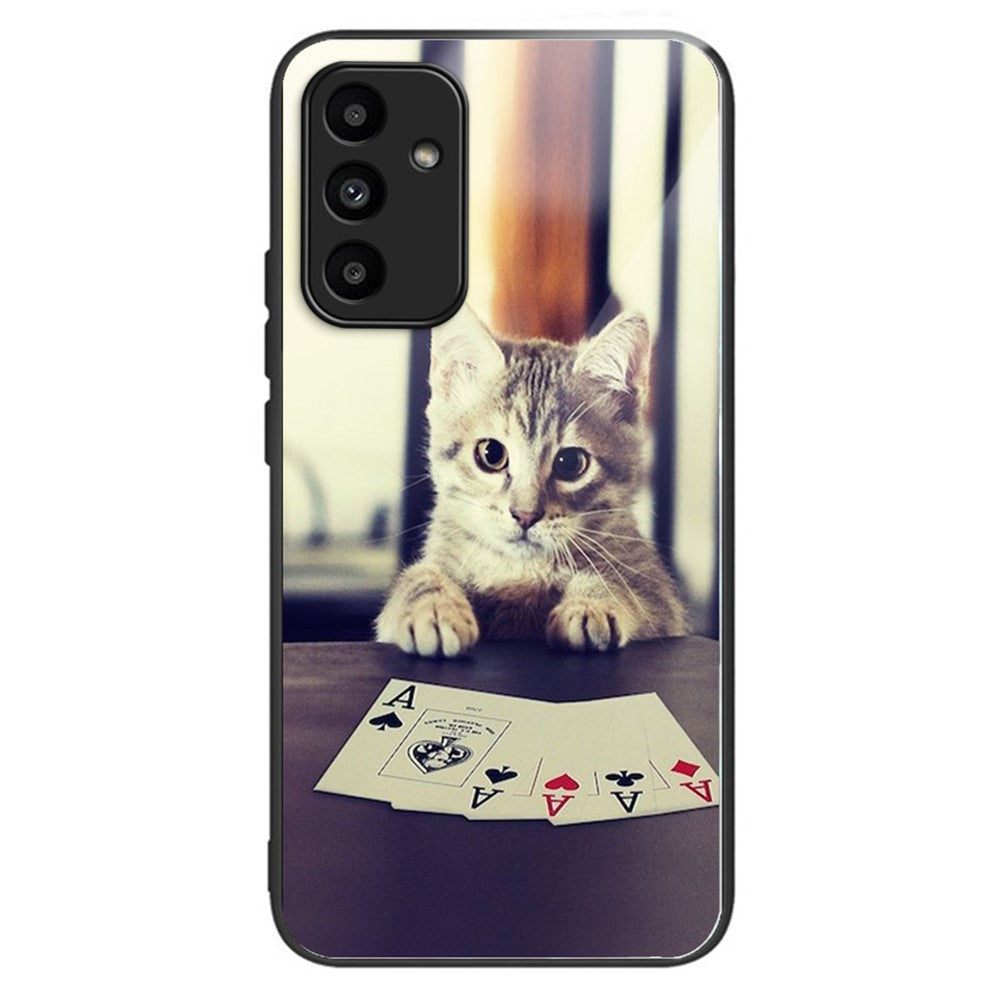 Til Samsung Galaxy A15 4G / 5G Hærdet Glas Cover Faldsikker Beskyttelse Mønsterprint
