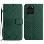 HT06 For Honor X8b 4G Etui Læderpræget Rhombe Kortpladser Telefoncover