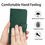 HT06 For Honor X8b 4G Etui Læderpræget Rhombe Kortpladser Telefoncover