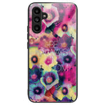 Til Samsung Galaxy A15 4G / 5G Cover Hærdet Glas Telefoncover med Mønsterdesign