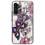 Til Samsung Galaxy A15 4G / 5G Cover Hærdet Glas Telefoncover med Mønsterdesign