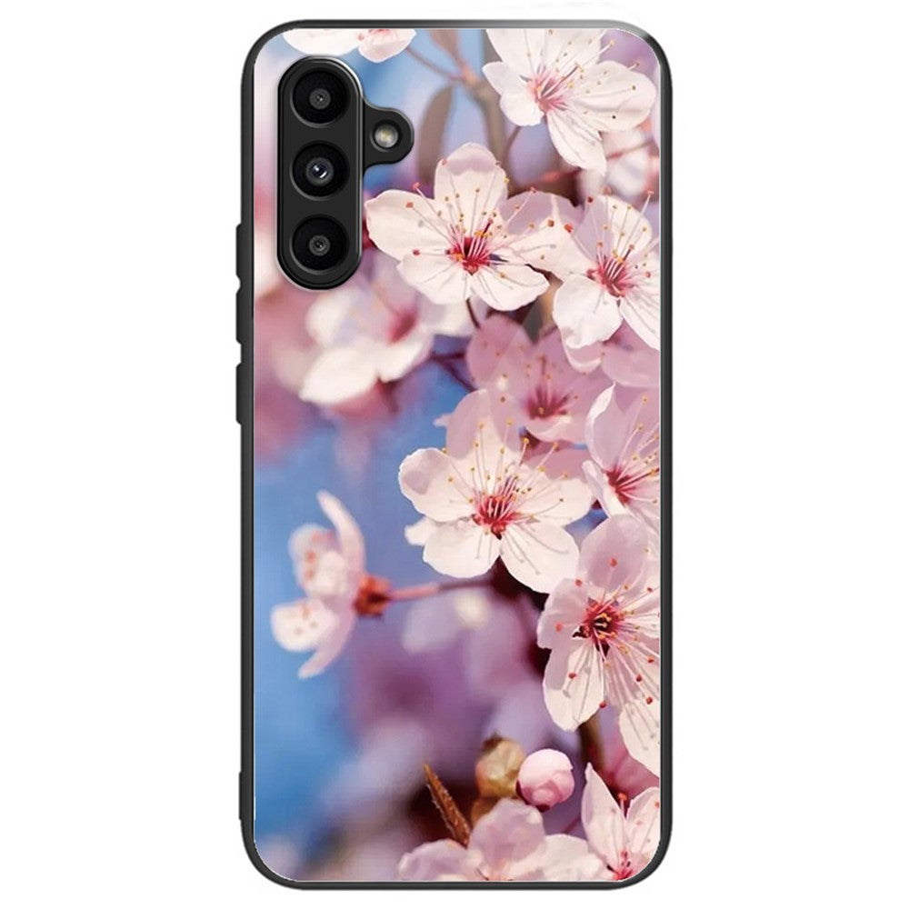 Til Samsung Galaxy A15 4G / 5G Cover Hærdet Glas Telefoncover med Mønsterdesign