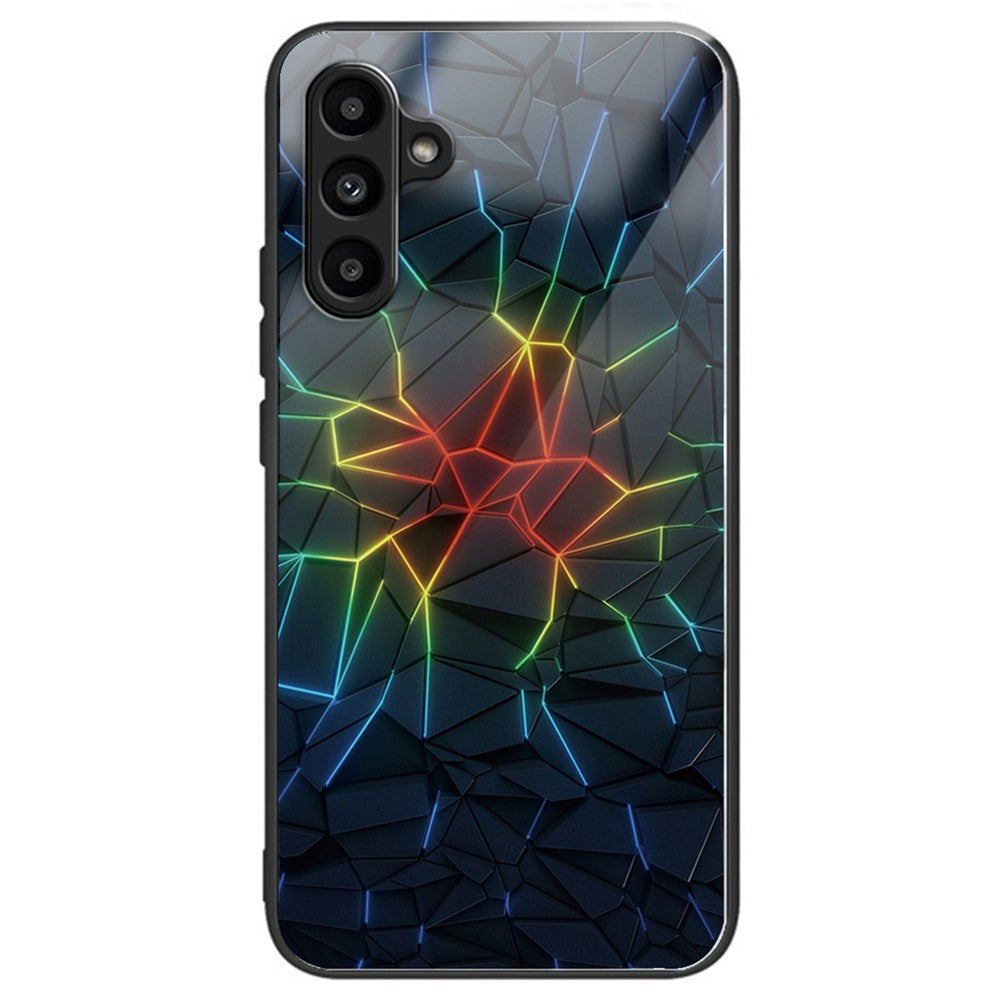 Til Samsung Galaxy A15 4G / 5G Cover Hærdet Glas Telefoncover med Mønsterdesign