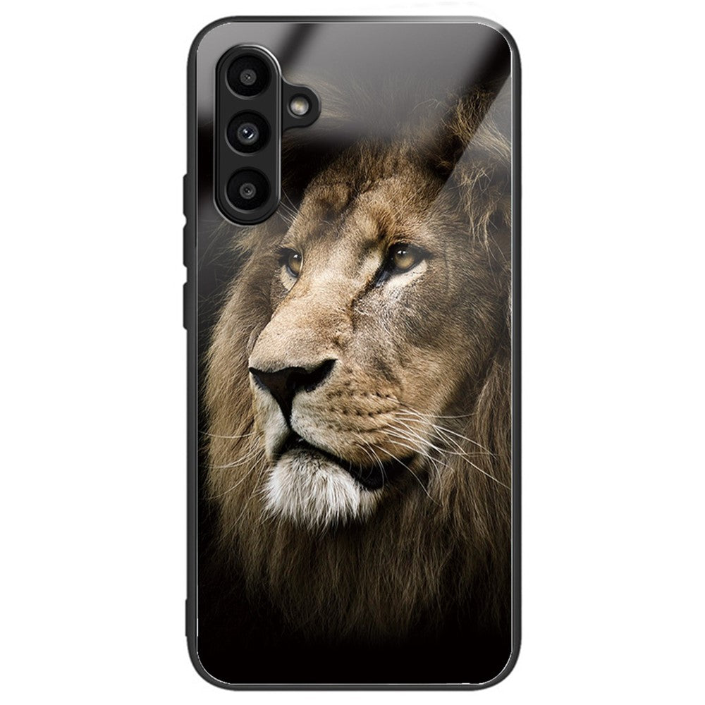 Til Samsung Galaxy A15 4G / 5G Cover Hærdet Glas Telefoncover med Mønsterdesign
