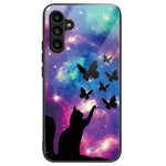 Til Samsung Galaxy A15 4G / 5G Cover Hærdet Glas Telefoncover med Mønsterdesign