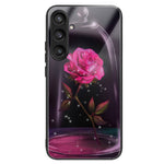 For Samsung Galaxy S23 FE Phone Case with Tempered Glass Back Shell Pattern Design