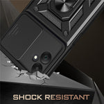 For Samsung Galaxy A05 4G Cell Phone Case Kickstand Cover with Slide Lens Window