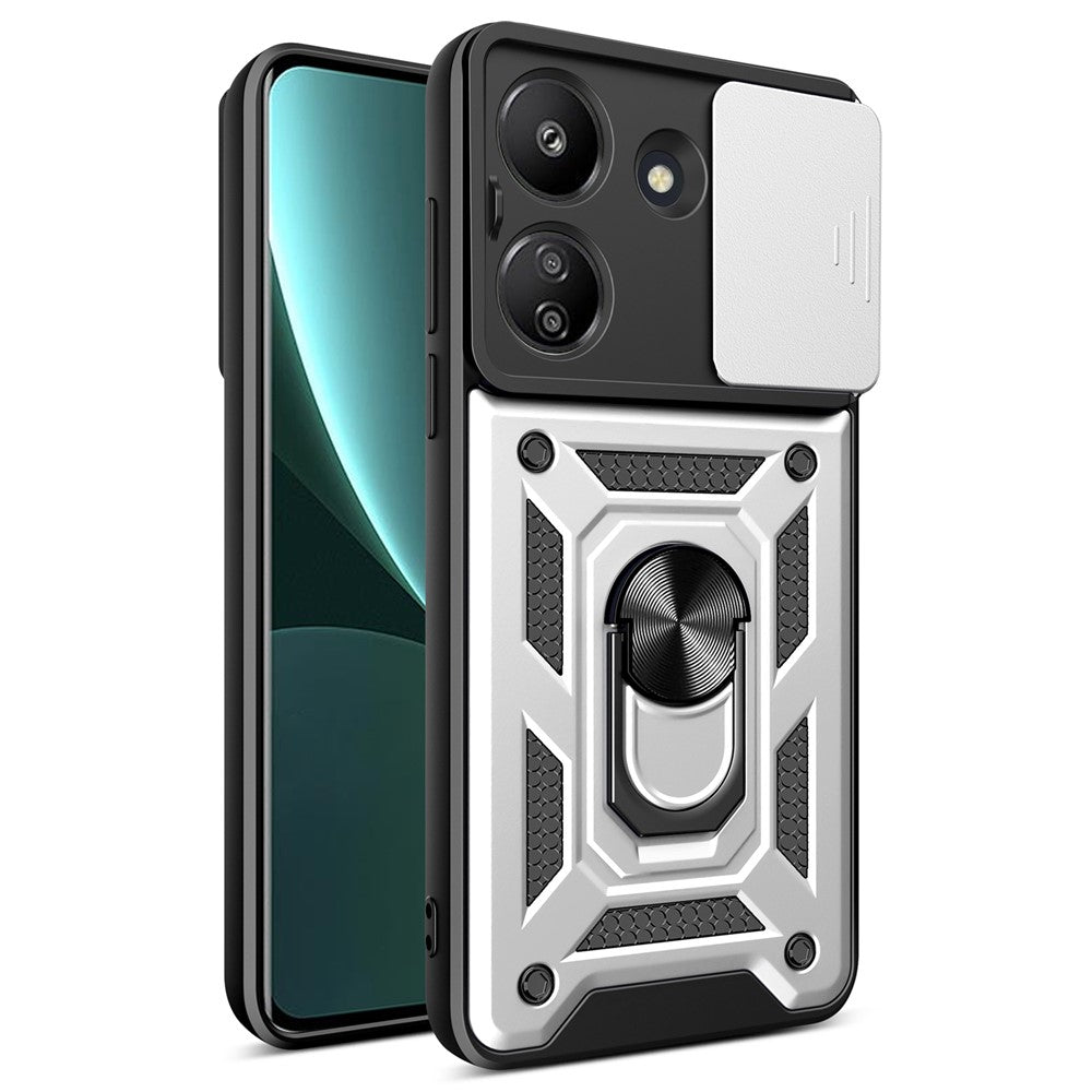 For Xiaomi Redmi 13C 4G / Poco C65 4G Case Anti-scratch TPU+PC Kickstand Phone Cover