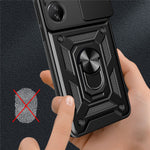 For Xiaomi Redmi 13C 4G / Poco C65 4G Case Anti-scratch TPU+PC Kickstand Phone Cover