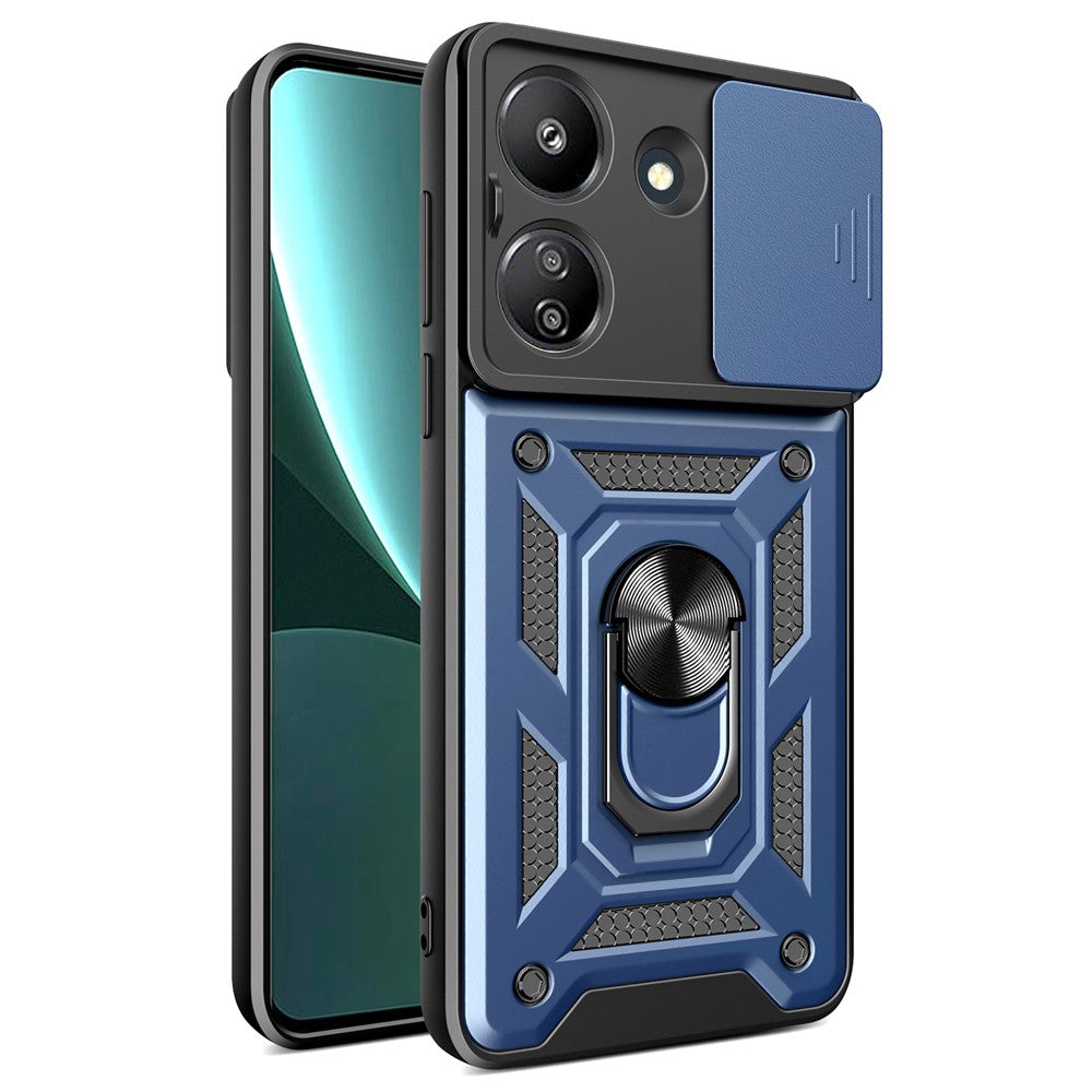 For Xiaomi Redmi 13C 4G / Poco C65 4G Case Anti-scratch TPU+PC Kickstand Phone Cover