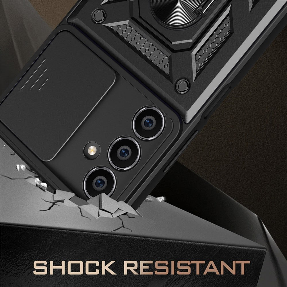 For Samsung Galaxy A05s 4G Cell Phone Case Slide Lens Protection Kickstand Back Shell