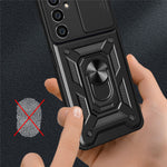 For Samsung Galaxy A05s 4G Cell Phone Case Slide Lens Protection Kickstand Back Shell