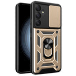 For Samsung Galaxy A55 5G Cell Phone Case Anti-dust Kickstand Cover with Slide Lens Protection