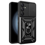 For Samsung Galaxy A55 5G Cell Phone Case Anti-dust Kickstand Cover with Slide Lens Protection