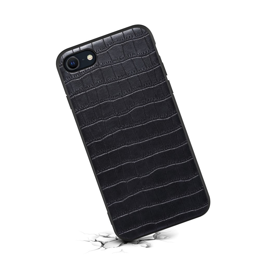 Til iPhone 7 / 8 / SE (2020) / SE (2022) Cover Krokodillemønstret PU-læder+PC+TPU Telefoncover