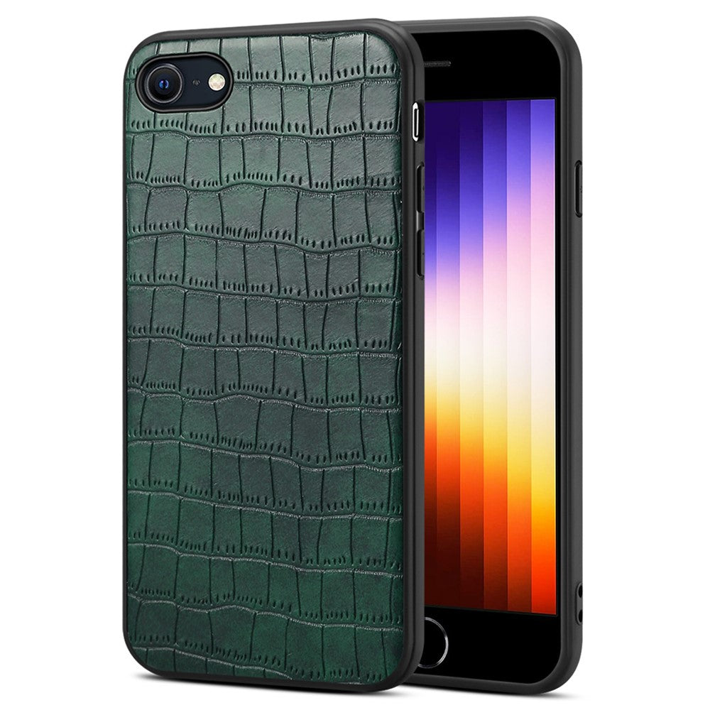 Til iPhone 7 / 8 / SE (2020) / SE (2022) Cover Krokodillemønstret PU-læder+PC+TPU Telefoncover