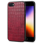 Til iPhone 7 / 8 / SE (2020) / SE (2022) Cover Krokodillemønstret PU-læder+PC+TPU Telefoncover