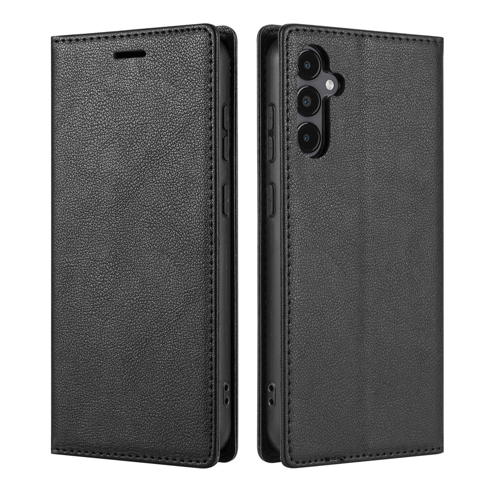 BKS-001 For Samsung Galaxy A55 5G Case Magnetic Shock Absorbing Leather Phone Cover