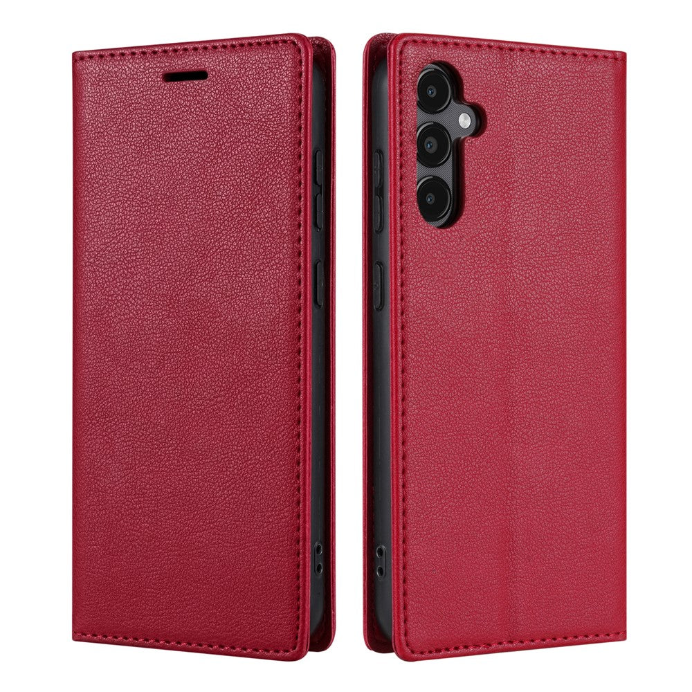 BKS-001 For Samsung Galaxy A55 5G Case Magnetic Shock Absorbing Leather Phone Cover