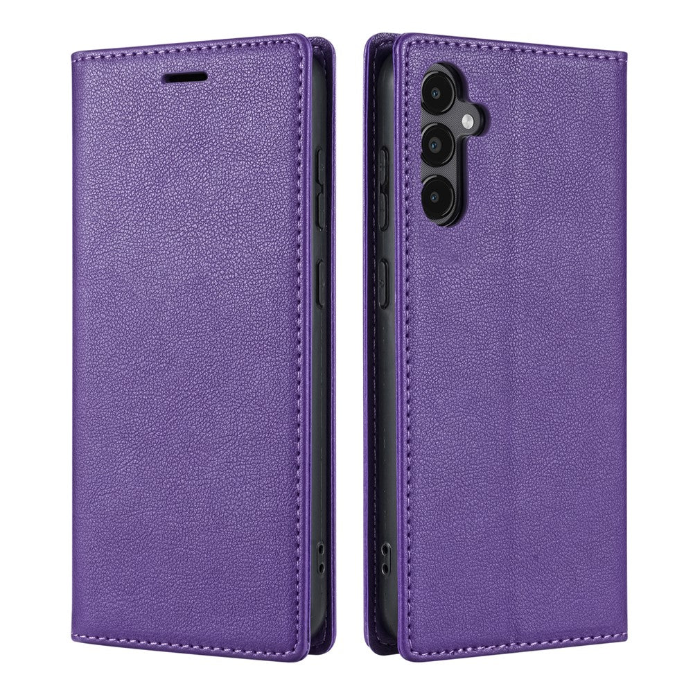 BKS-001 For Samsung Galaxy A55 5G Case Magnetic Shock Absorbing Leather Phone Cover