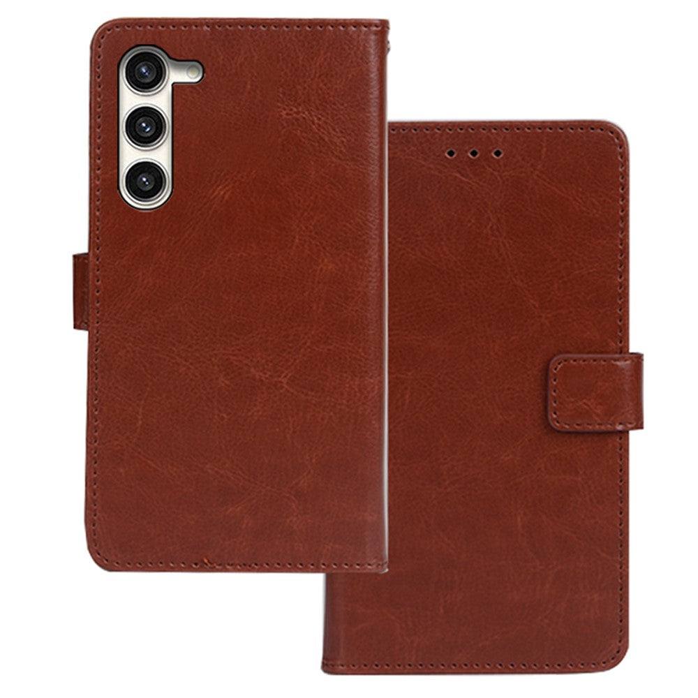 IDEWEI för Samsung Galaxy S24+ PU-läderskal plånbok Crazy Horse-textur