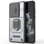 For OnePlus 12 5G Cell Phone Case Anti-drop Kickstand Back Cover with Slide Camera Lid