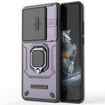 For OnePlus 12 5G Cell Phone Case Anti-drop Kickstand Back Cover with Slide Camera Lid