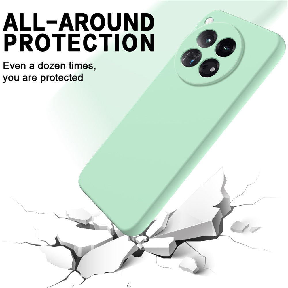For OnePlus 12 5G Liquid Silicone Phone Case with Soft Anti-Scratch Lining