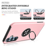 For Samsung Galaxy S24+ Phone Case Slim-Fit PC+TPU Cover with Ring Kickstand