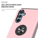 For Samsung Galaxy S24+ Phone Case Slim-Fit PC+TPU Cover with Ring Kickstand